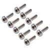 100Pcs Button Head Socket Caps Screws M4 Galvanized Steel for Accuracy Machinery
