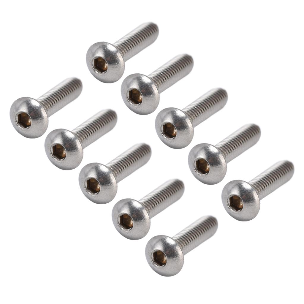 100Pcs Button Head Socket Caps Screws M4 Galvanized Steel for Accuracy Machinery