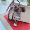 Sweet Cute Black Skin Doll Pendant Hanging Backpack Ornament Diy Change Clothes Bag Charm Car Key Ring Bag Decor Itemation For Doll