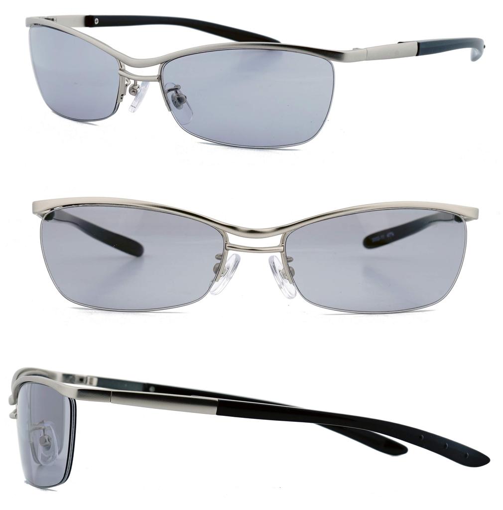 FEEL LIFE EYE WEAR Fashion Metal and Nylon UV Case Stylish FI2002 Matte x Light Men's Sunglasses, Frame, Protection, Included, (Silver Smoke)