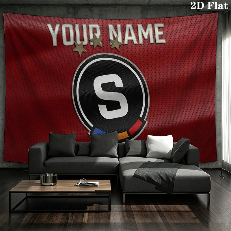 Custom Name,HC Sparta Praha Wall Tapestry, Aesthetic Printed Fabric Blanket, Suitable for Bedroom, Living Room, and Home Decor.