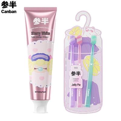 Canban Pfirsich Bläschen Zahnpasta & Zahnbürsten Set