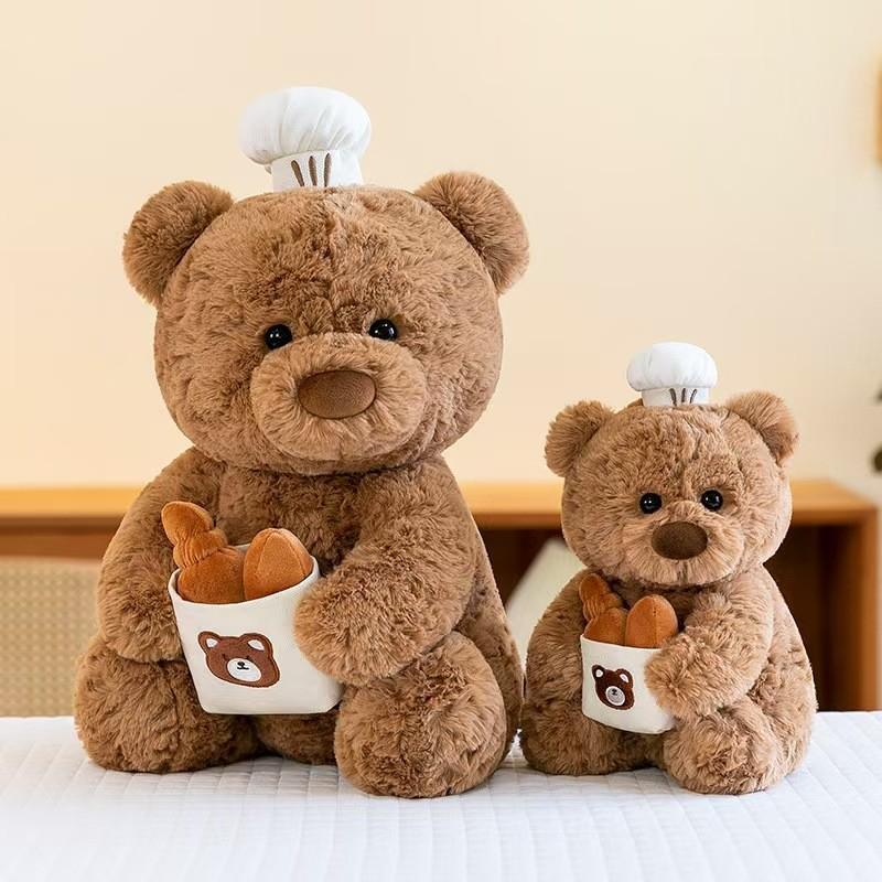Creative Chef Pastry Bear Plush Toy Cute Cartoon Bakery Children Holiday Gift