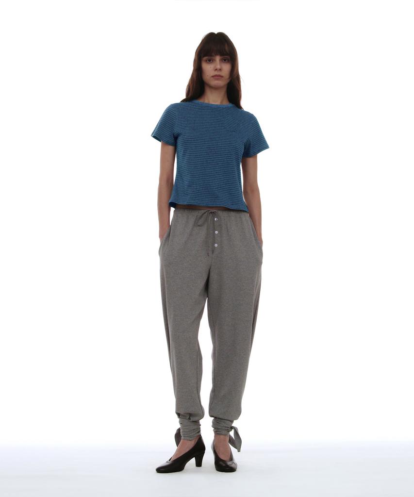 PARTIMENTO WOMEN Pwc Pocket Stripe Regular Tee_Pastel Blue