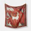 Twill Silk Scarf Woman Deer Painting Square Scarves Wraps Bandana Small Hijab Silk Foulards Tie Headband Neckerchief 53Cm