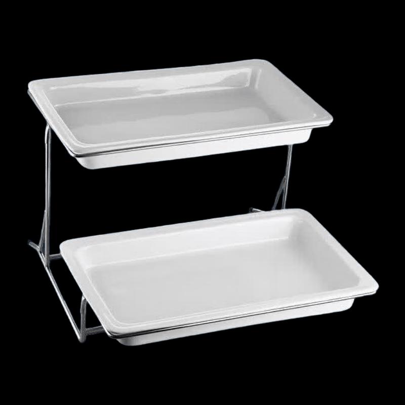 Two-Tier Ceramic Serving Platter