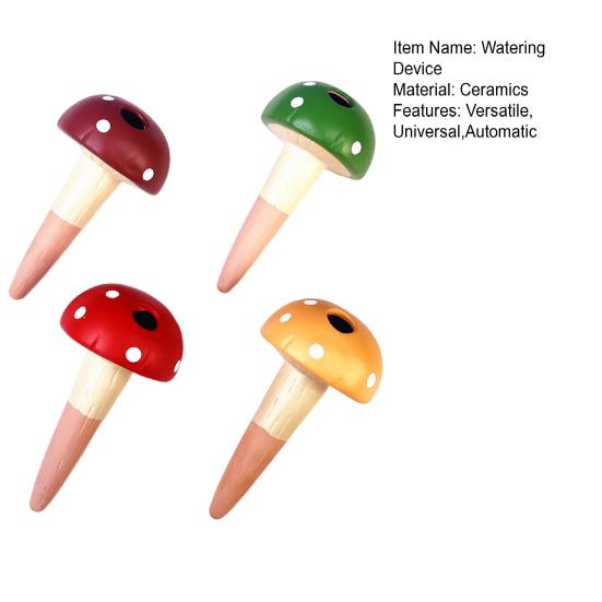 4 ks Zavlažovací hroty pro rostliny Terakotové samozavlažovací koule pro pokojové a venkovní rostliny Tvar houby Automatický zavlažovač rostlin na dovolenou