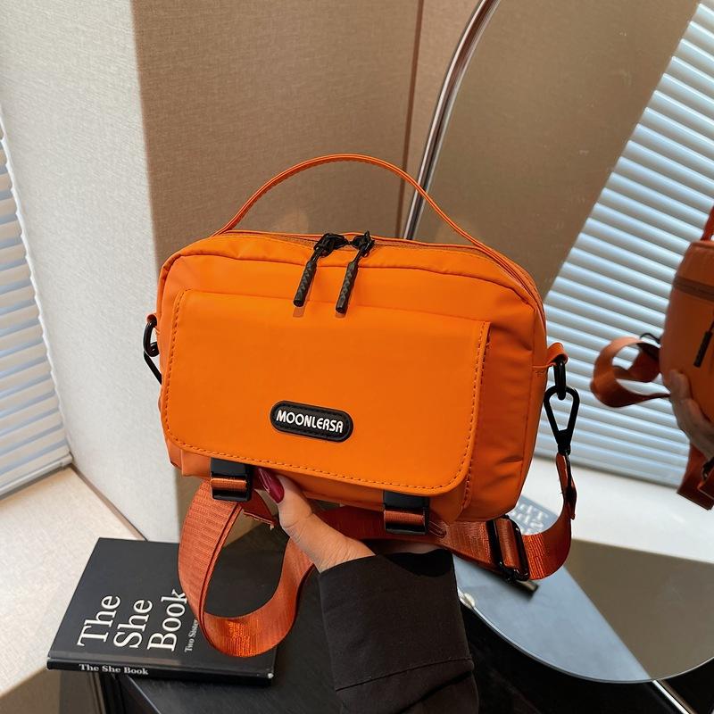 

Single shoulder messenger bag large capacity 2025 small square bag fashion messenger bag unisex mobile phone bag tide bag оранжевый