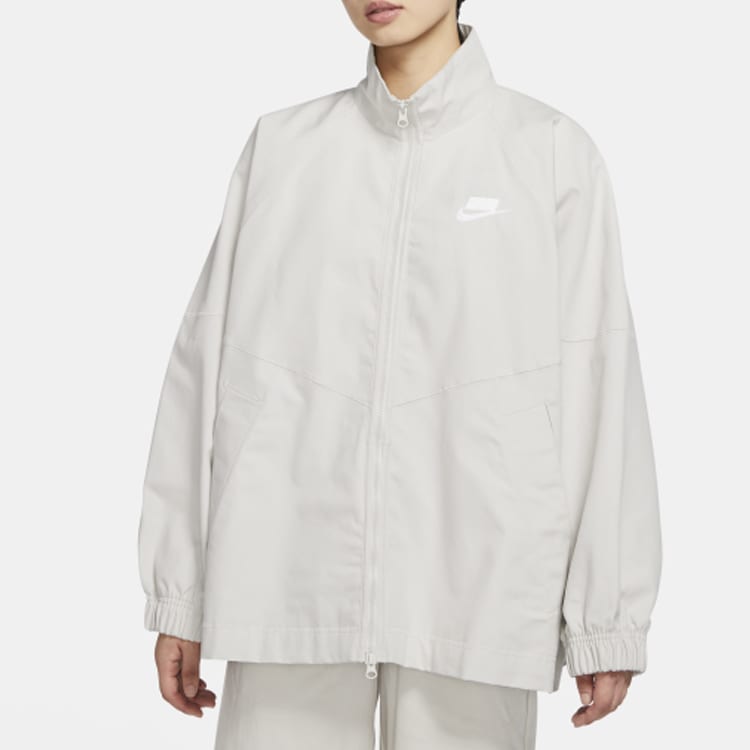 Nike Jackets Women's Light Gray Stand Collar Moderate Other CZ1425-072