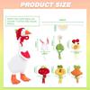 6Pcs Goose Outfits Hats Desk Clothes Costume Knitted Headwear Mini for Home