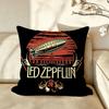 Band LLedZZeppelin Cushion Cover Pillow Case Antidustmite Pillowcase Silky Short Plush Sofa Cushion Cover hot