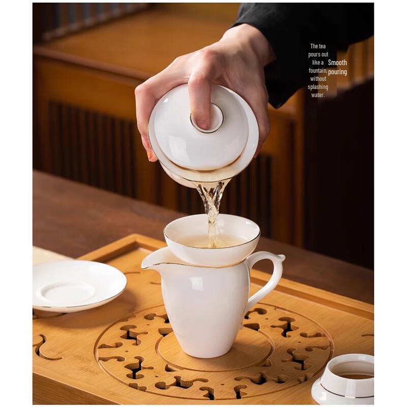 Woding Dehua White Porcelain Gongfu Tea Set Gift Box