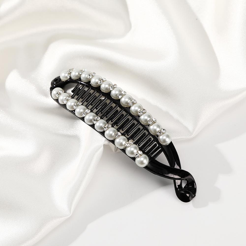 

Женская заколка-краб для волос с жемчугом и стразами, заколка для волос для девочек, зажим-гребень, заколка-автомат, заколка-шпилька, заколка-клипса «рыбий хвост», аксессуары для волос