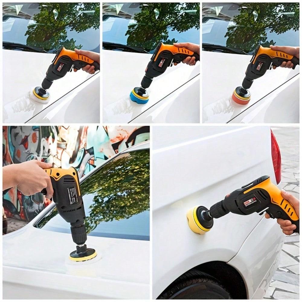 3 Inch Car Polishing Sponge Pad Kit, 11/22Pcs Buffing Pads with Drill Adapter for Auto Motorcycle Waxing & Scratch Removal