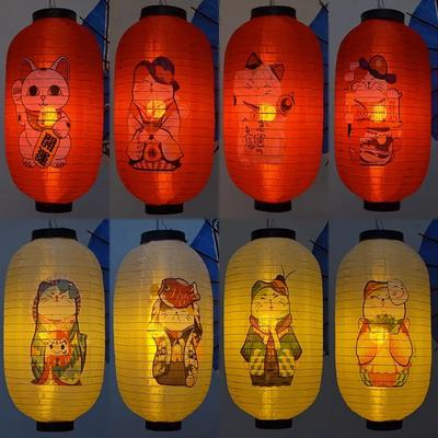Japanese-style Lucky Cat Waterproof Lanterns Sake Izakaya Sushi Lamian Noodles Cuisine Restaurant Advertising Holiday Decorative