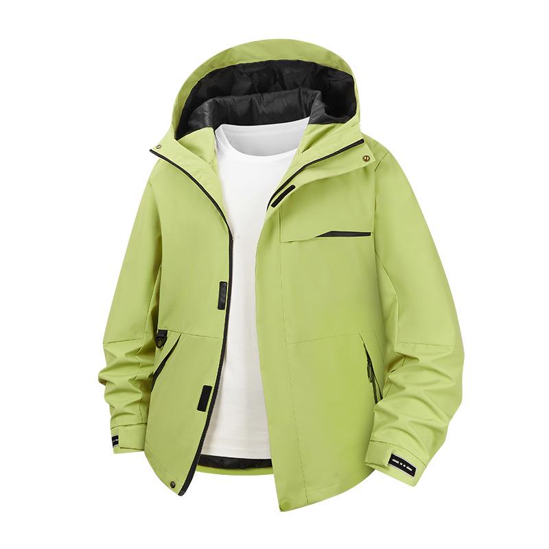 Unisex 3-in-1 Windproof Waterproof Mountaineering Jacket with Fleece Liner for Autumn and Winter