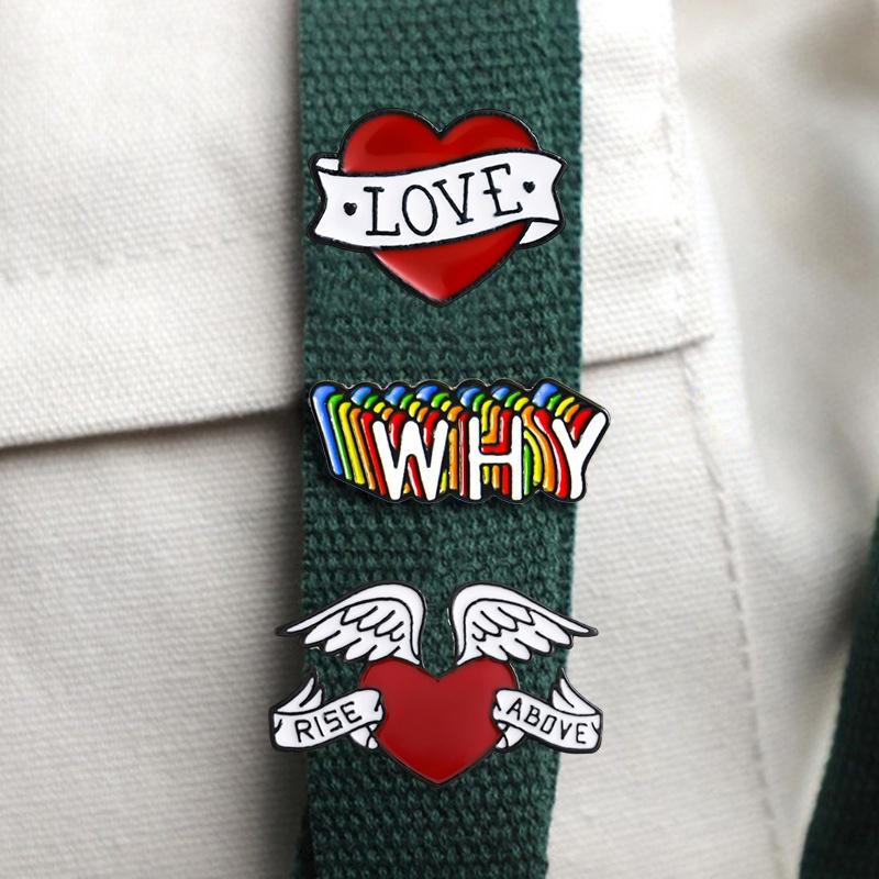 Przypinka ze stopu w kształcie serca do modnej dekoracji i wielofunkcyjnego użytku