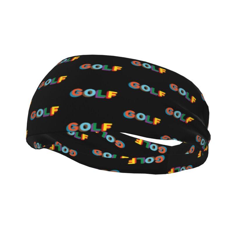 

Golf Print Sports Sweatband Head Bands for Women Men Sweat Absorbing Headbands for Running Cycling Yoga Workout Fitness Gym