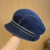 Damen Fedora im koreanischen Stil, Retro-Denim, Fischerhut