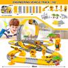 Latest Cartoon Rail Car Engineering Assembly Figure Toy Ingenious Fun Interactive Assembly Train Track Model Educational Toys Gifts
