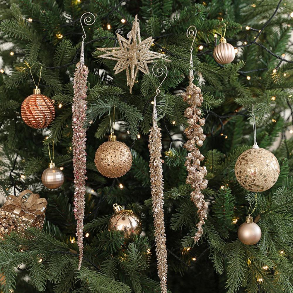 New Creative Christmas Branch Pendants Plastic Pendant Xmas Tree Ornaments Gifts New Year Christmas Decorations