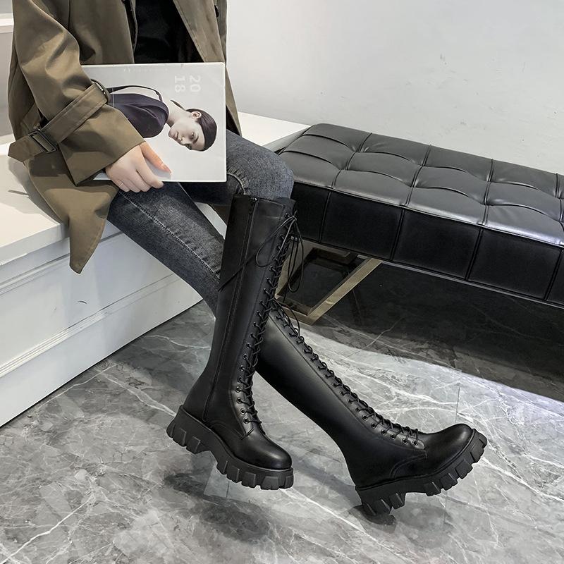 Botas De Moda De Gran Tamaño Para Mujer Otoño Tubo Largo C Botas De Moda De Gran Tamaño Para Mujer Otoño Tubo Largo C