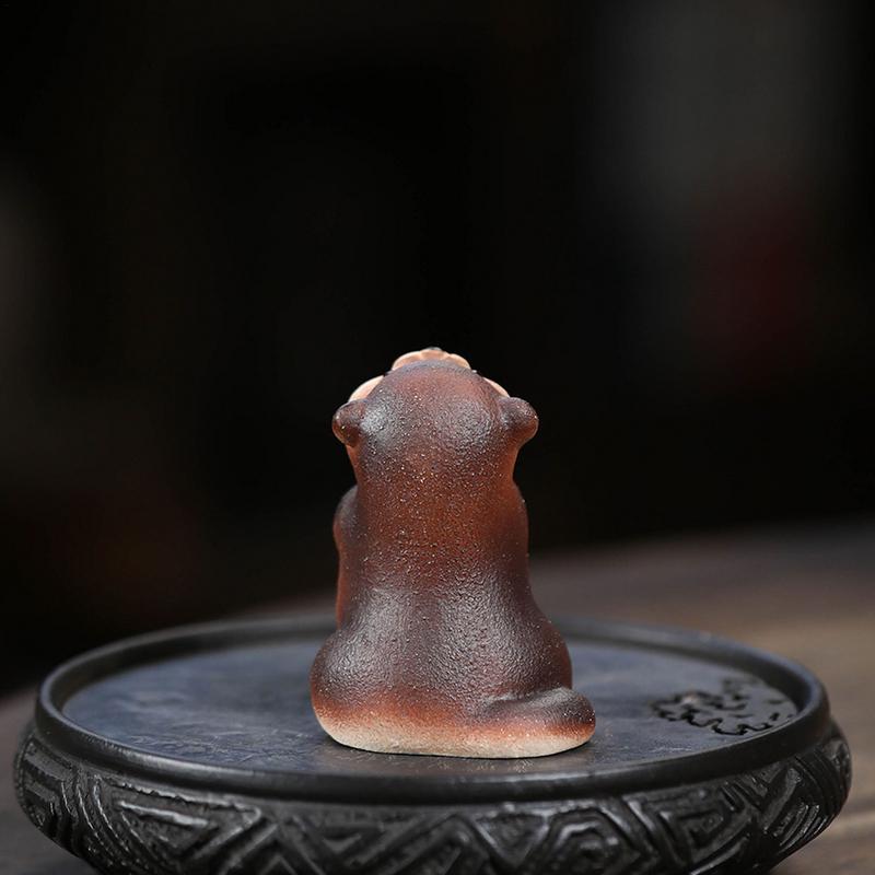 Small Animal Tea Pet Clay Tea Pet Chinese Kung Fu Tea Set Animal Statue Home Decoration Tea Accessories