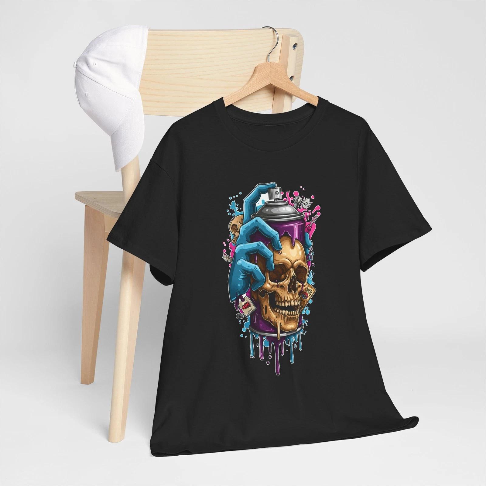 Skull Art Unisex Heavy Cotton Tee, Graphic Tee for Art Lovers, Streetwear [...] XL