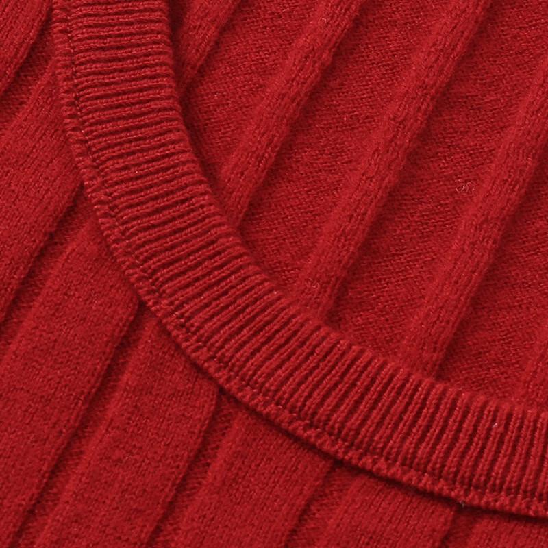 Hengyuanxiang Men's Pure Wool Round Neck Vest