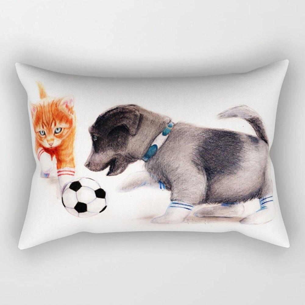 30x50cm Cute Cartoon Small Animal Elegant Couple Home Living Room Bedroom Decorative Rectangle Pillow Case Sofa Cushion Cover