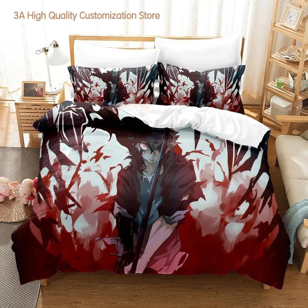 Neues Black Clover Bettwäscheset Einzelbett Doppelbett Full Queen King Size Bettwäscheset Schlafzimmer für Jungen und Erwachsene Bettbezug-Sets 3D Anime Bettlaken-Set