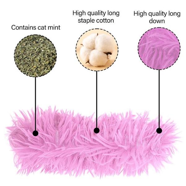 1 Stück Katzenspielzeug für Indoor-Kätzchen, weiches Spielzeug und Kissen, interaktives Katzen-Kickerspielzeug mit Katzenminze und knisterndem Plüsch-Katzenkauspielzeug