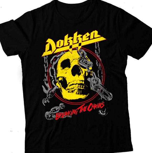 Dokken Breaking The Chains Cotton Black All Size Men Women Shirt Unisex T-Shirt S