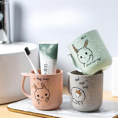 Tazza per collutorio per bambini, cartone animato, carina, uso domestico, grande capacità, tazza per spazzolino, coppia, plastica, tazza per lavabo