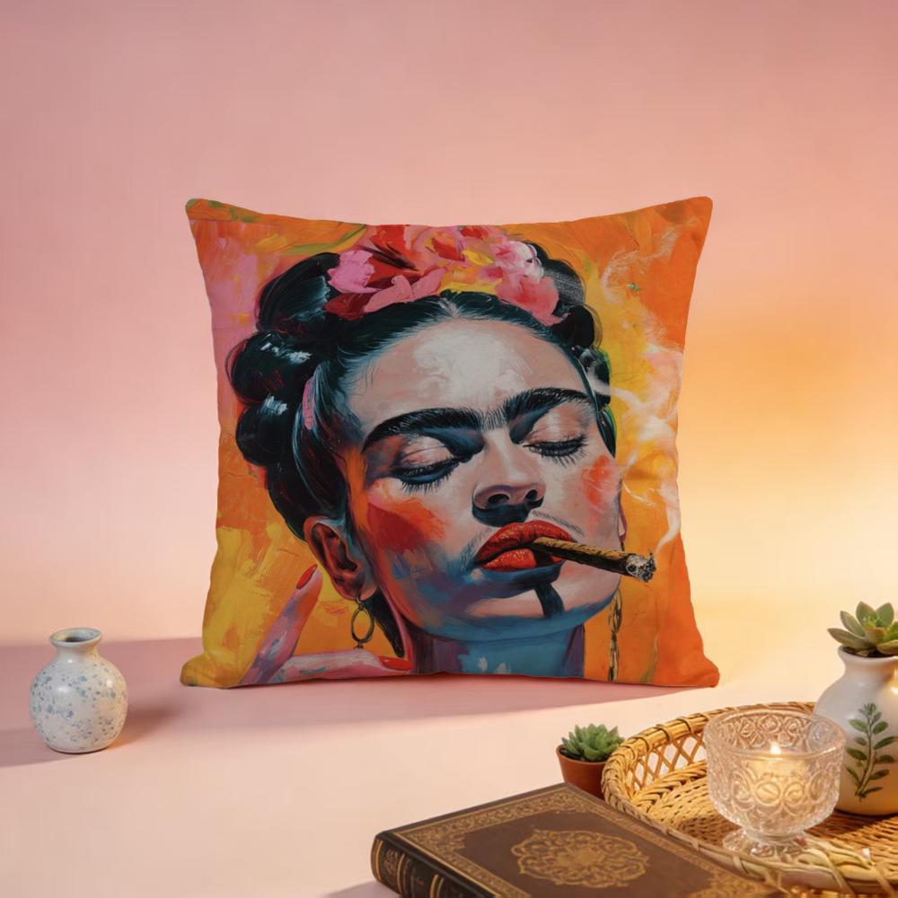 Trending FFrida Kahloed Cushion Cover Premium SkinFriendly Pillow Case MultiPurpose for Home Office Travel