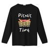 Picnic Time Ants Carry Off the Basket Funny Design T Shirt Vintage Washed Breathable Fashion Unisex Versatile