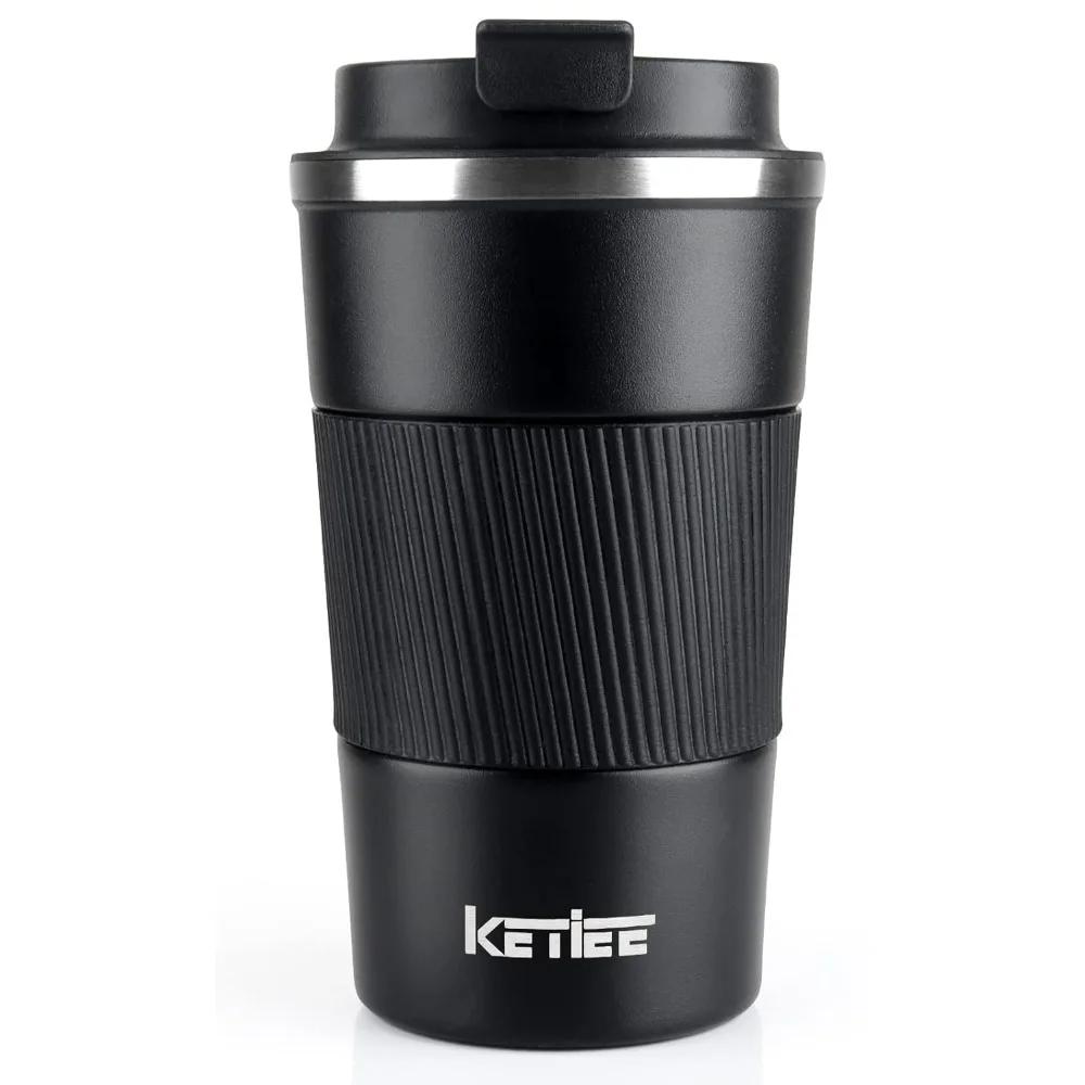 304 Stainless Steel Coffee Mug, Insulated Mug, Travel Coffee Mug, Insulated Coffee Mug with Leak Proof Lid, Reusable 380ml