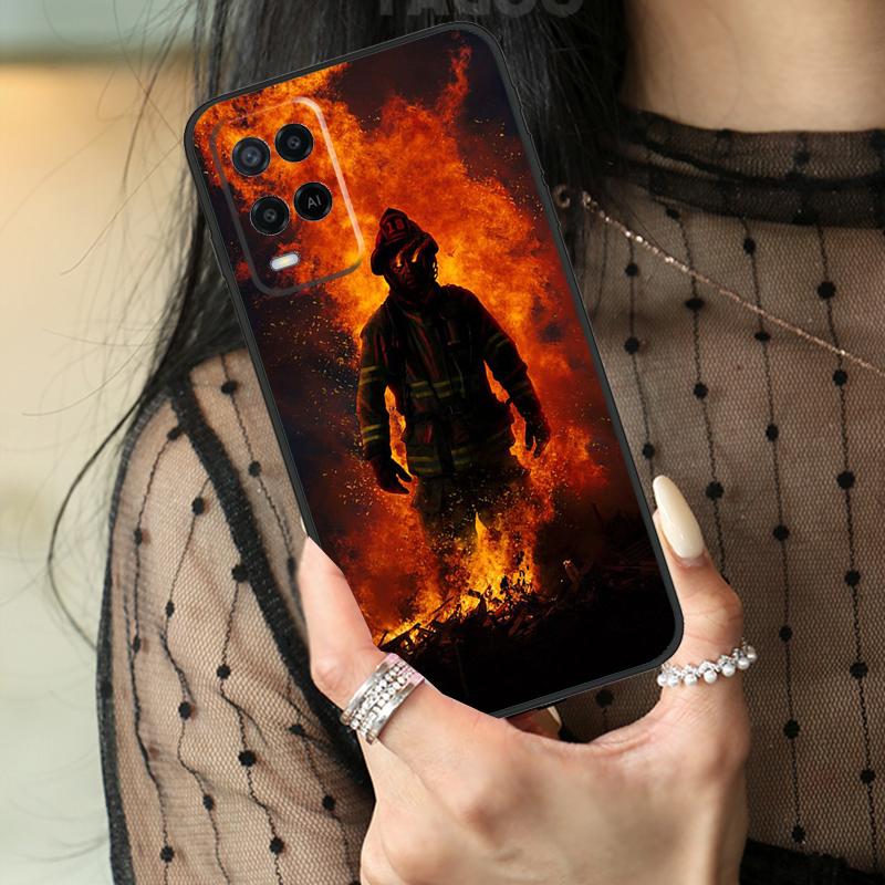 Firefighter Heroes Fireman Case For Oppo A16 A76 A96 A17 A18 A60 A80 A40 A38 A58 A78 A98 A94 A74 A54 A15 A57 A77 A5 Pro