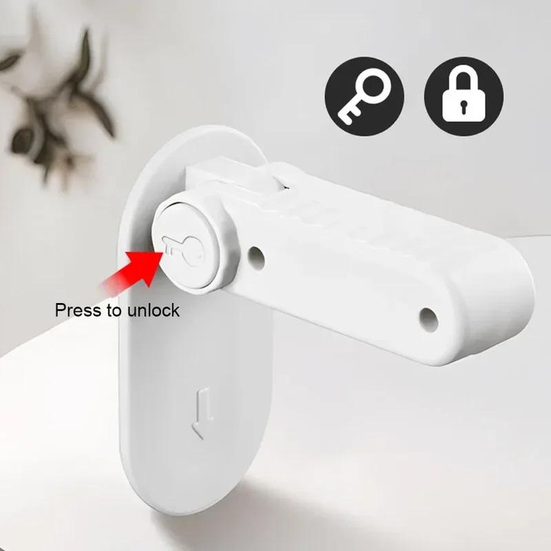 Childproof Door Handle Safety Lock No-Drill Installation Latch Lock Baby & Pet Safety Protection Prevents Door Opening & Finger
