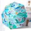 1pc Underwater Fantasy Print Automatic Umbrella Portable Home Essential Umbrella, Iron Umbrella Structure Suitable for All Seasons Yy251123190