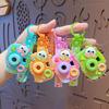Cute Cartoon Panda Projector Camera Keychain Creative Car Bag Pendant Doll Key Chain Ornament