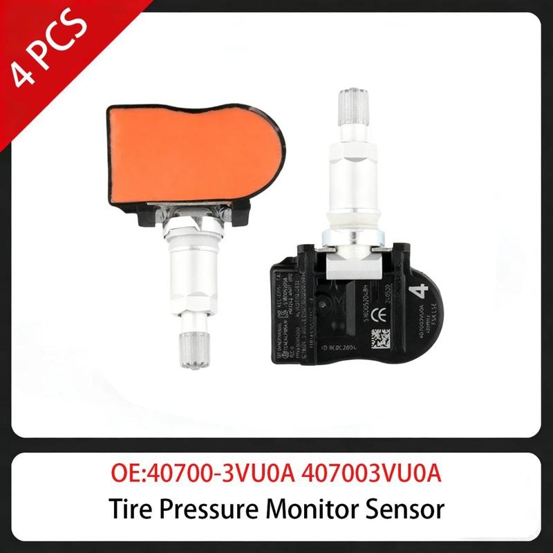 4 PCS Tire Pressure Monitor Sensor 40700-3VU0A 407003VU0A 433MHz For Infiniti QX50 Nissan Altima Rogue Sentra Micra Leaf