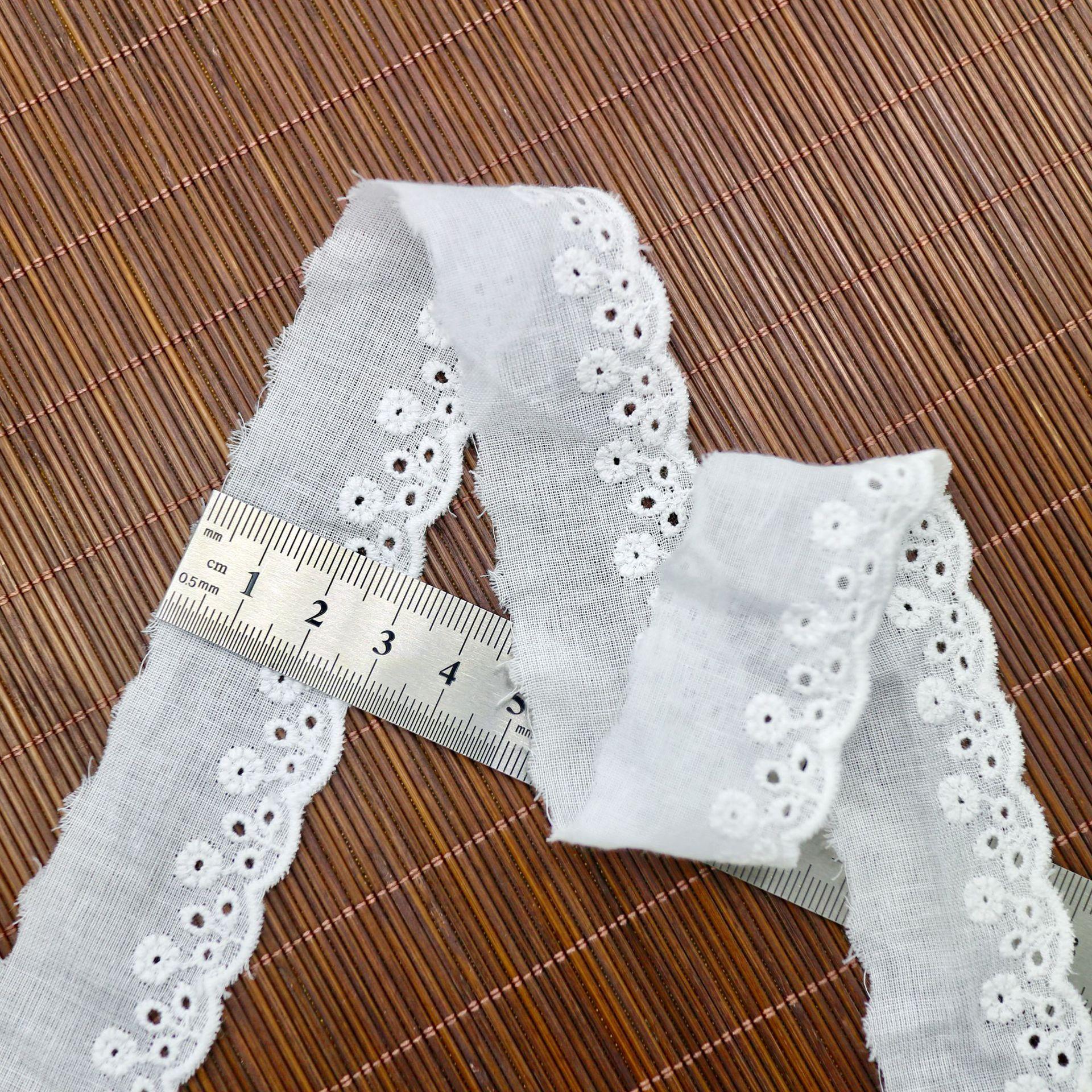 

Cotton Unilateral Embroidery Lace Fabric Three-Dimensional Embroidery Women S Dress Children S Skirt Embroidery Fabric OL50916