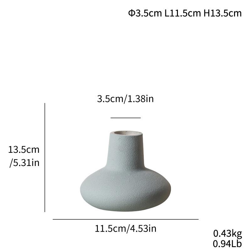 

Simple Ceramic Vase, High-End Home Desktop Decoration Ornament Macaron Crater Flower Insert v354 small size