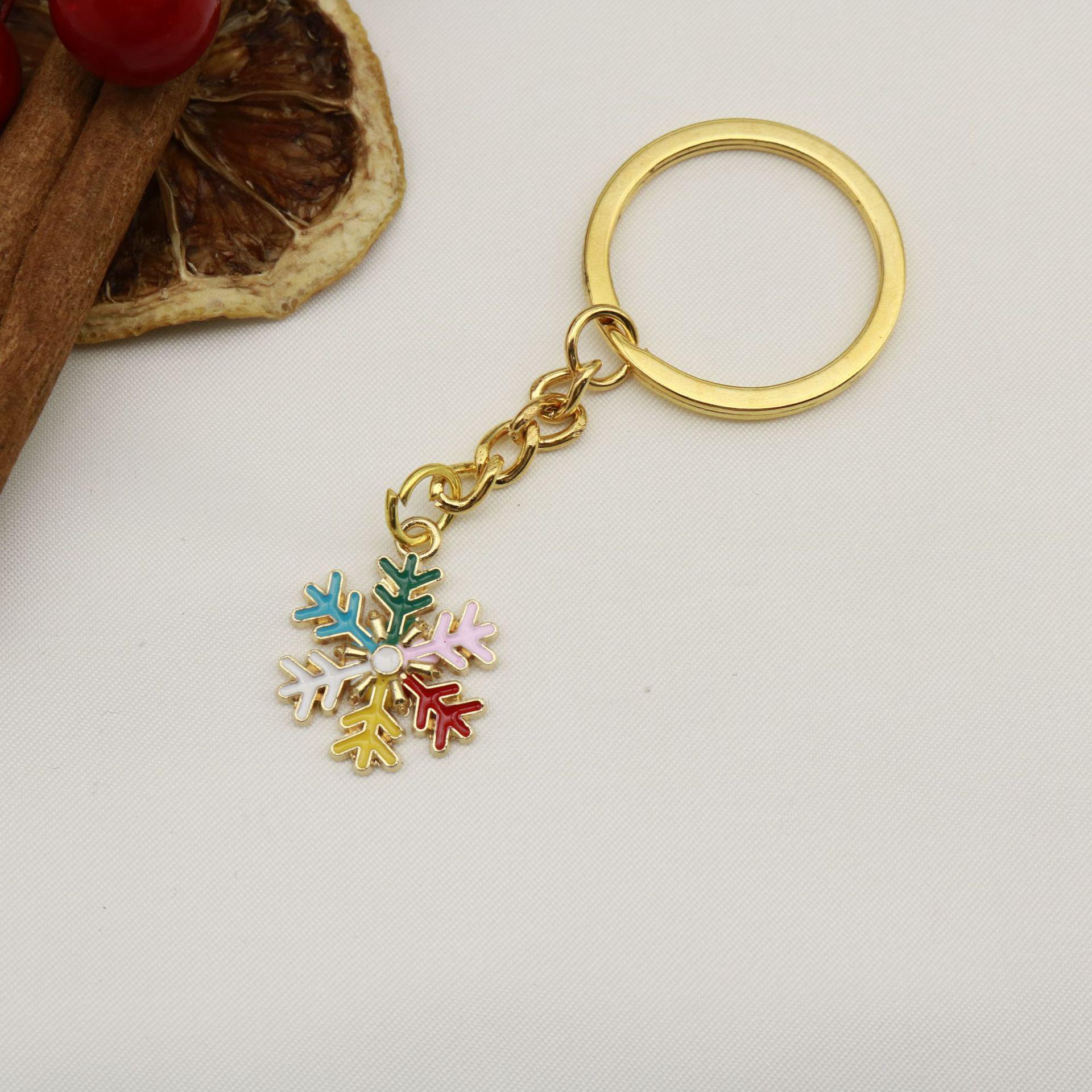 Christmas Cute Pendant Keychain: Santa, Reindeer, Snowman & Snowflake