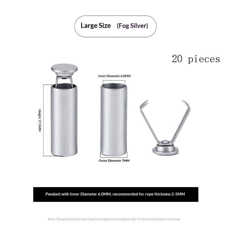 20Pcs/lot Alloy DIY Bag Shoes Garment Lanyard Accessories Metal Rope Ends Stopper Button Cord End Lock Cap Hanging Bell Buckle