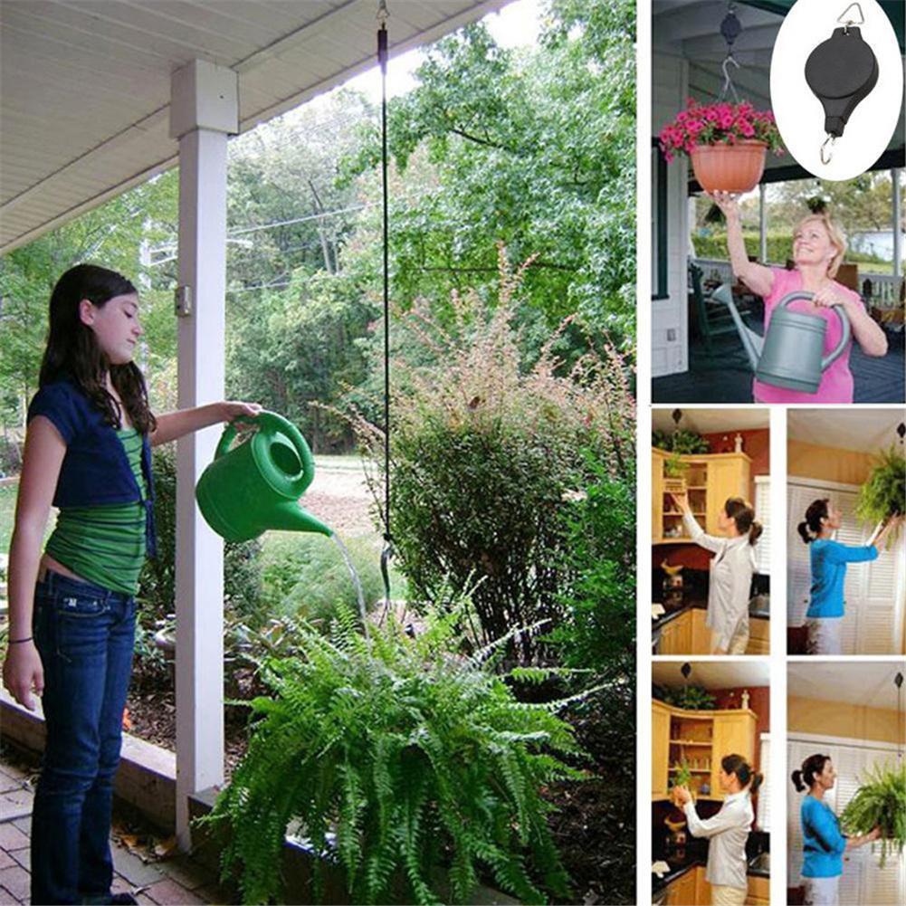 Plant Pulley Hanger Adjustable Flower Pot Retractable Hook Hanging