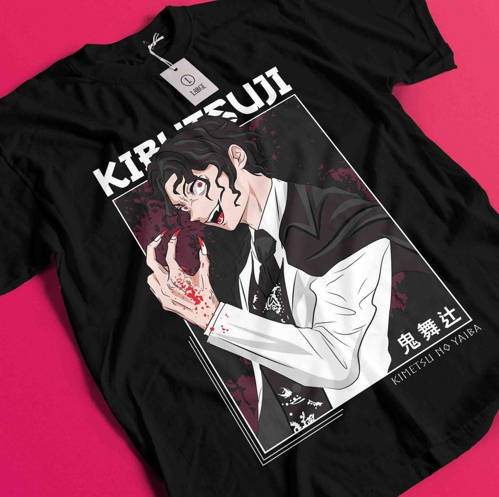 

Demon Slayer Shirt Muzan Tshirt Zenitsu T-Shirt Akaza Muzan Tanjiro Doma Nezuko BB672 L
