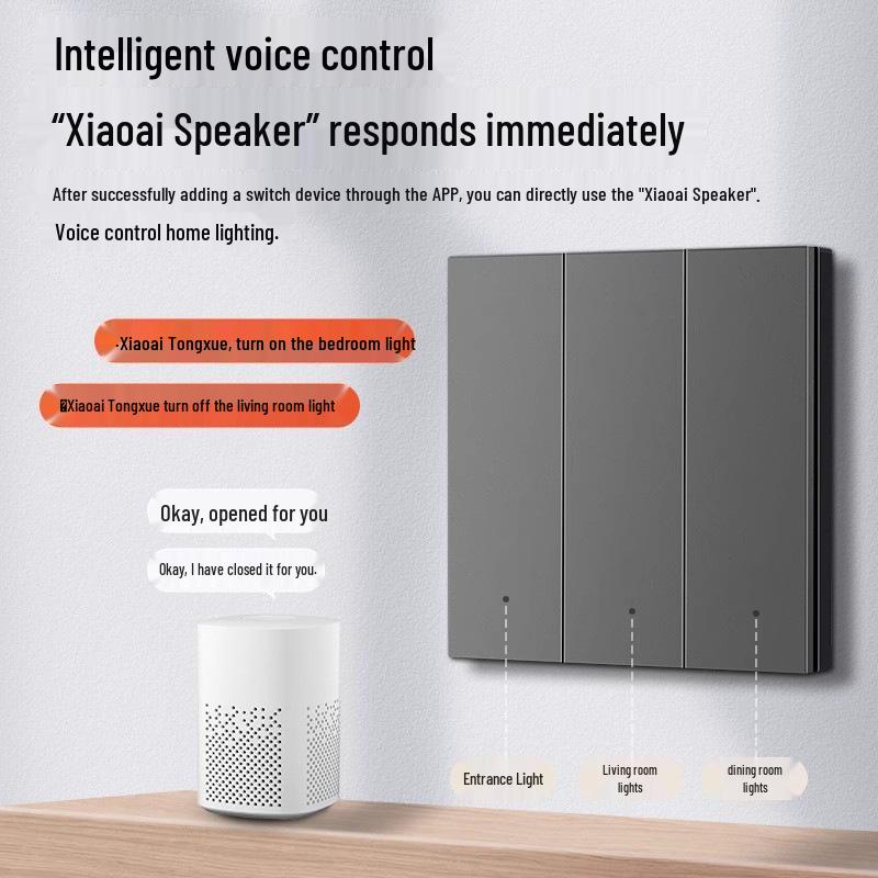Graffiti WiFi Smart Switch Control Panel with Google, Alexa, Xiaoai, Tmall Integration