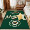 Minnesota-Wild Hockey Team Floor Mat for Living Room, Game Rooms, Office, Bedroom, Office Floor Mat Playful Design, Christmas Fan Gifts